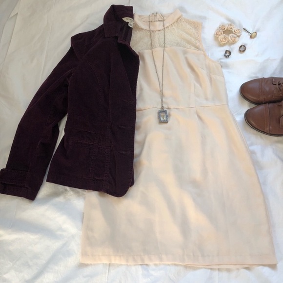 • 2/$10 • Forever 21 Cream and Lace Dress - Picture 2 of 8